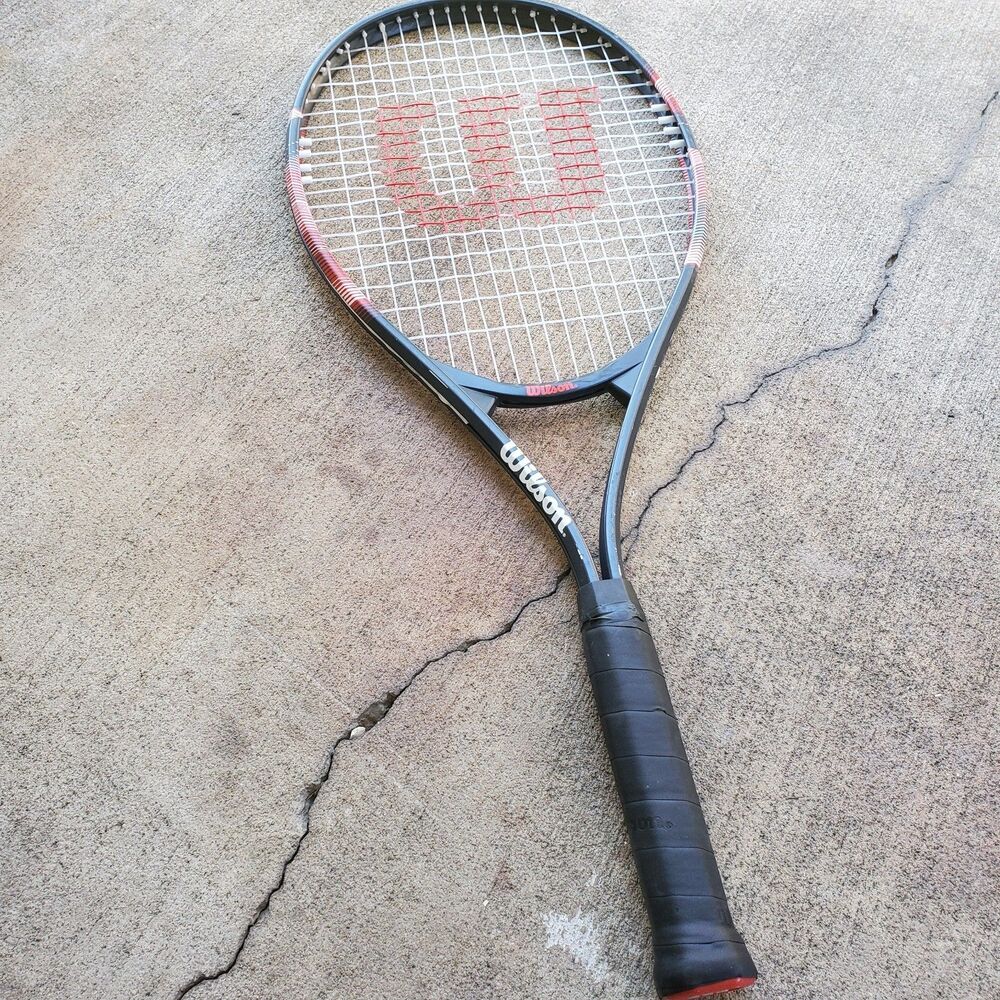 Wilson Fusion Tennis Racket Oversized Head - Red/ Black